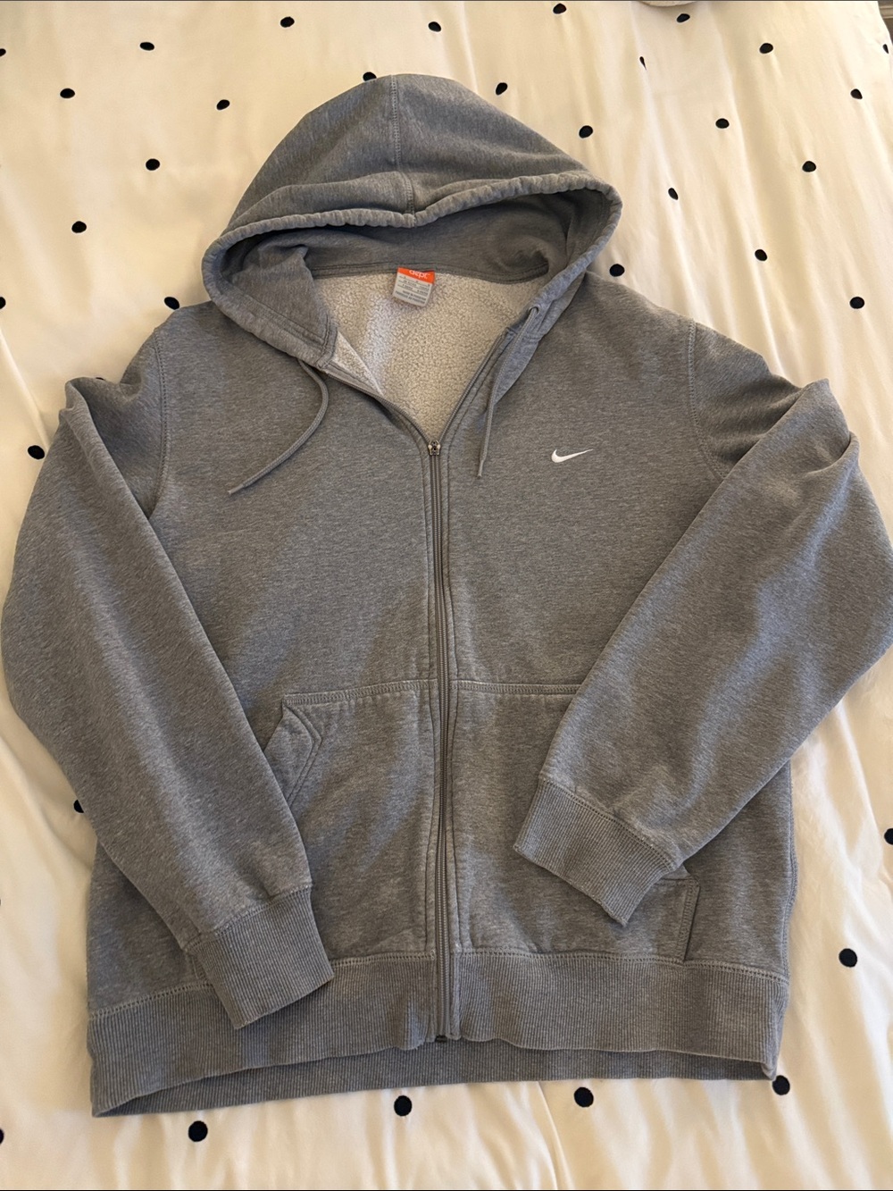 Nike Gray Full-Zip Sherpa Hoodie